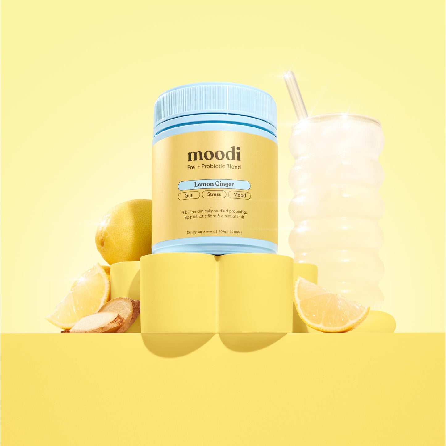 Lemon Ginger - Pre + Probiotic Blend - Moodi