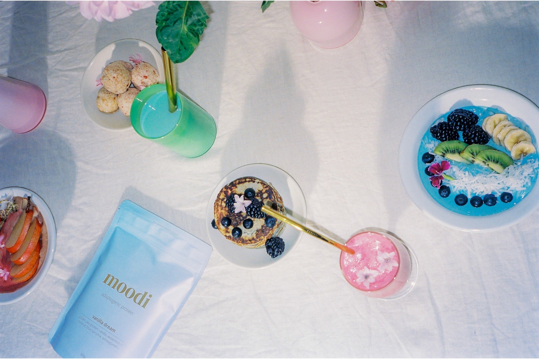Moodi Blends, adaptogenic protein infused with the benefits of ashwagandha and superfoods