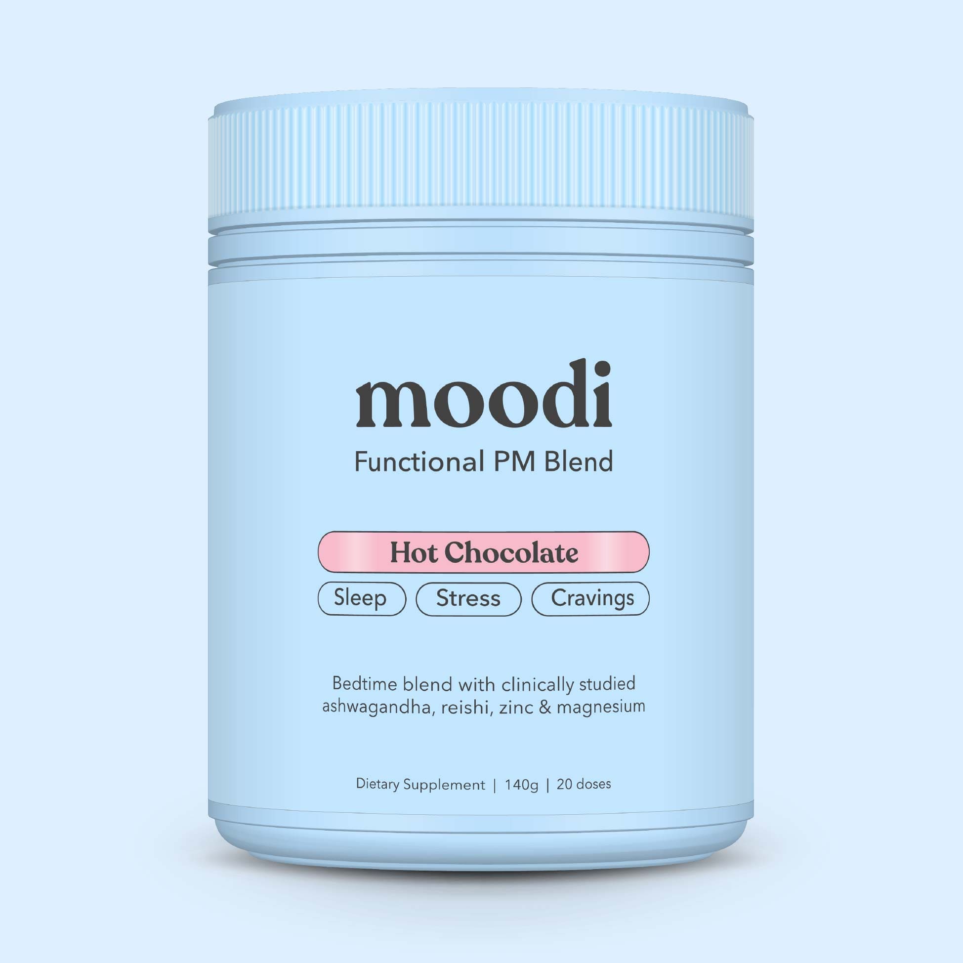 Hot Chocolate - PM Blend - For Sleep, Stress, Cravings - Moodi
