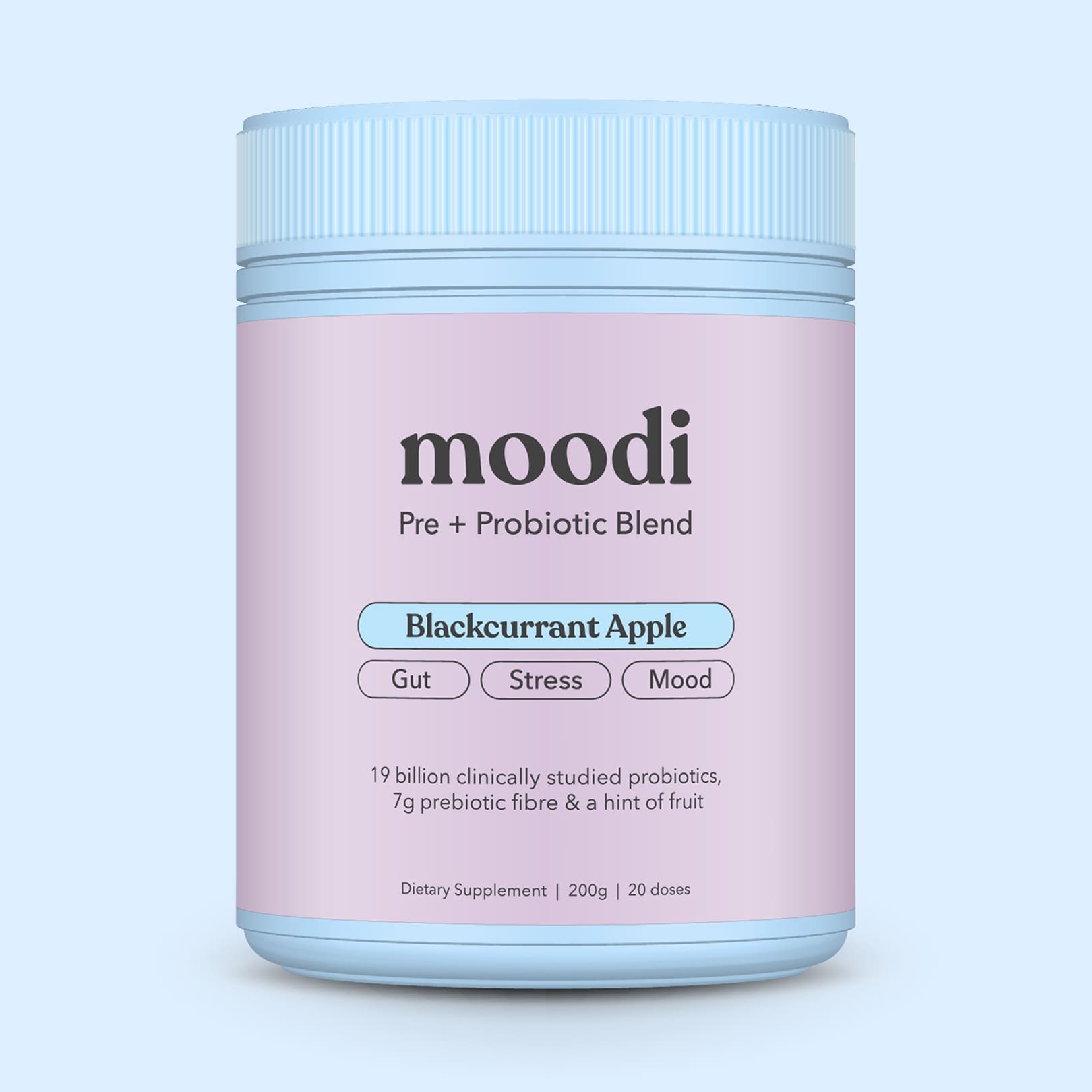 Blackcurrant Apple Pre + Probiotic Blend - Moodi - Gut, Stress, Mood