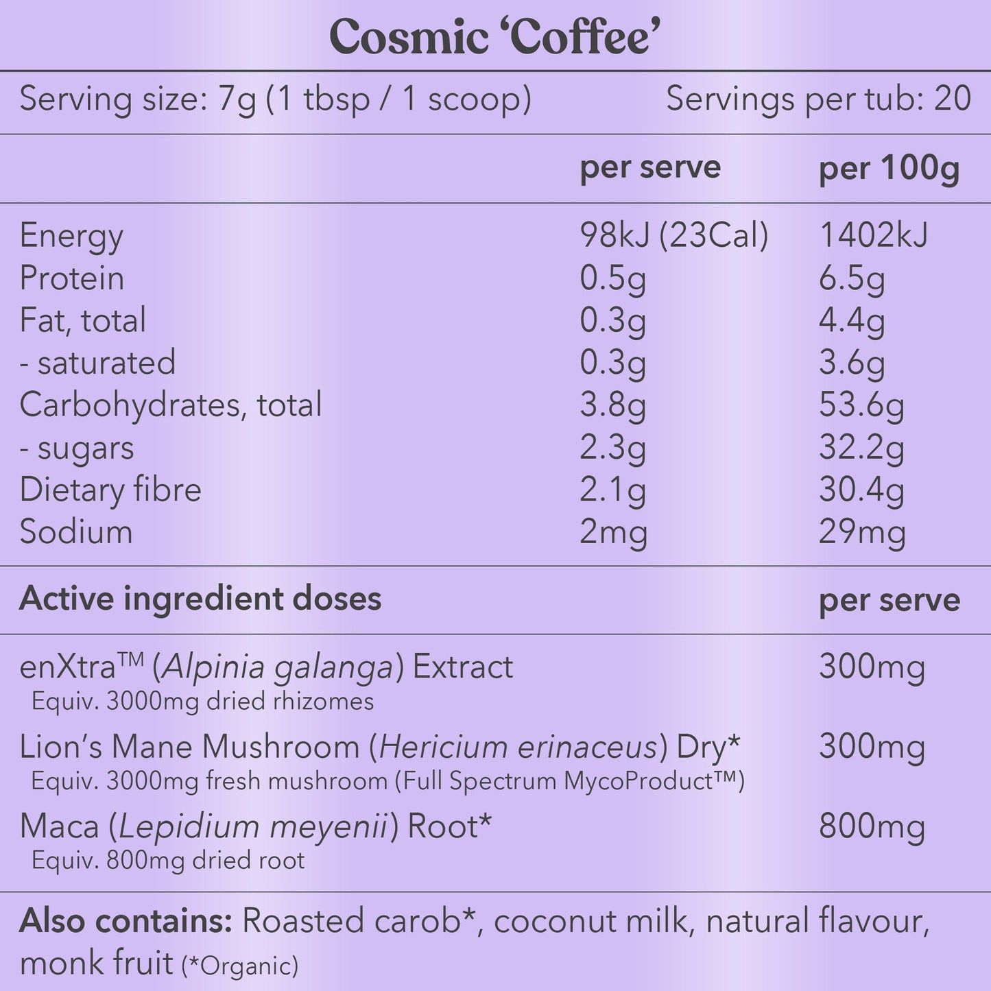 Cosmic 'Coffee' - Moodi - Functional Lattes