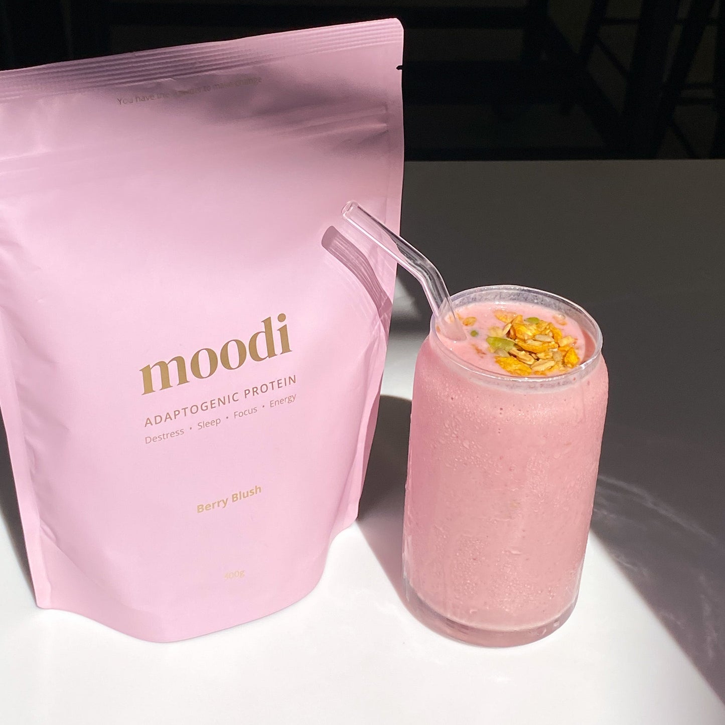 Glass Smoothie Tumbler - Moodi