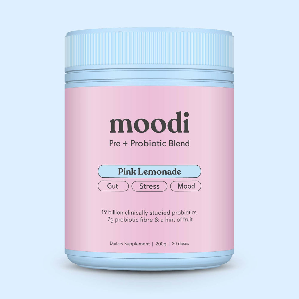 Pink Lemonade - Pre + Probiotic Blend - For Gut, Stress & Mood - Moodi