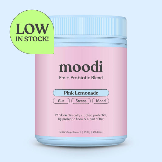 Pink Lemonade - Pre + Probiotic Blend - For Gut, Stress & Mood - Moodi