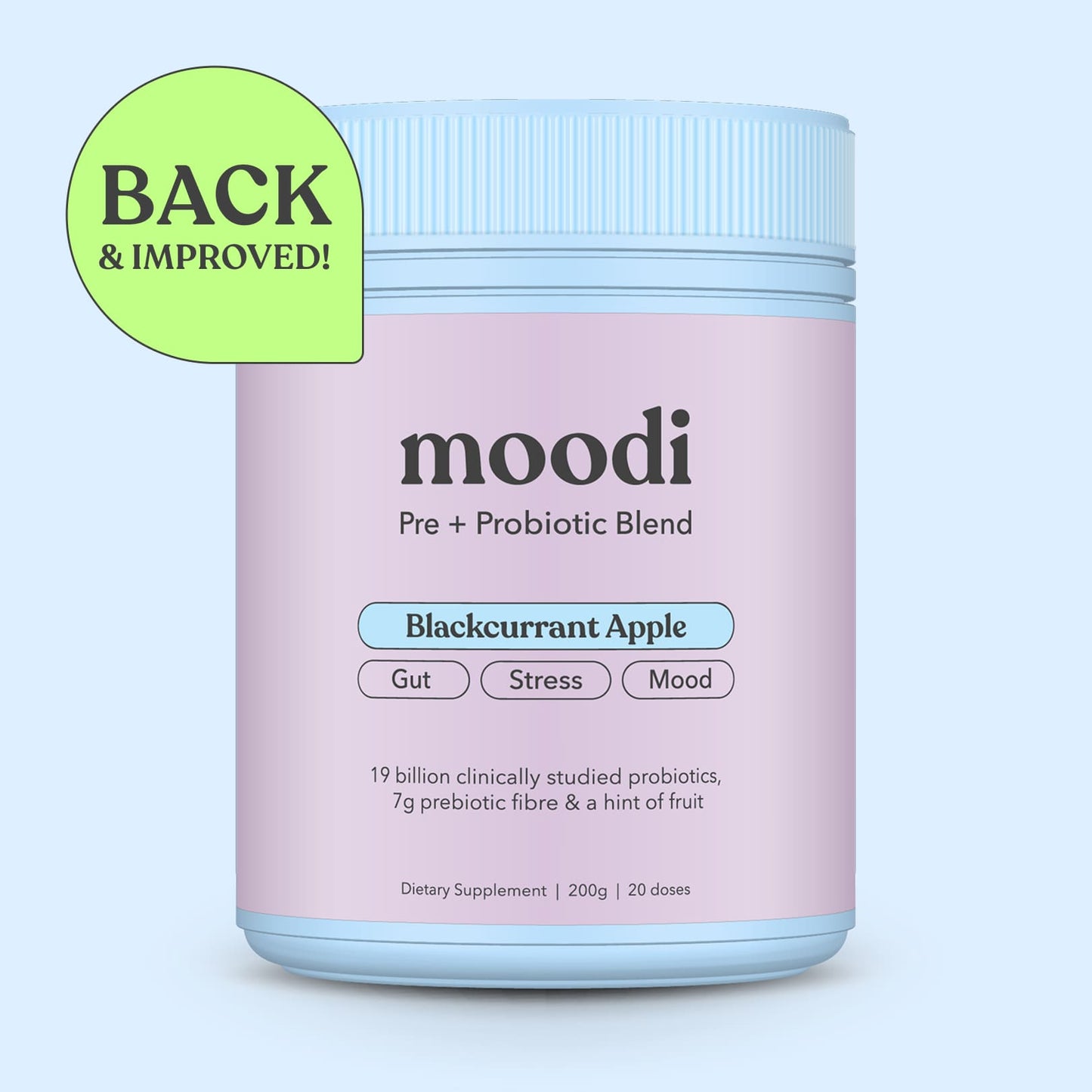 Blackcurrant Apple - Pre + Probiotic Blend - For gut, stress, mood - Moodi