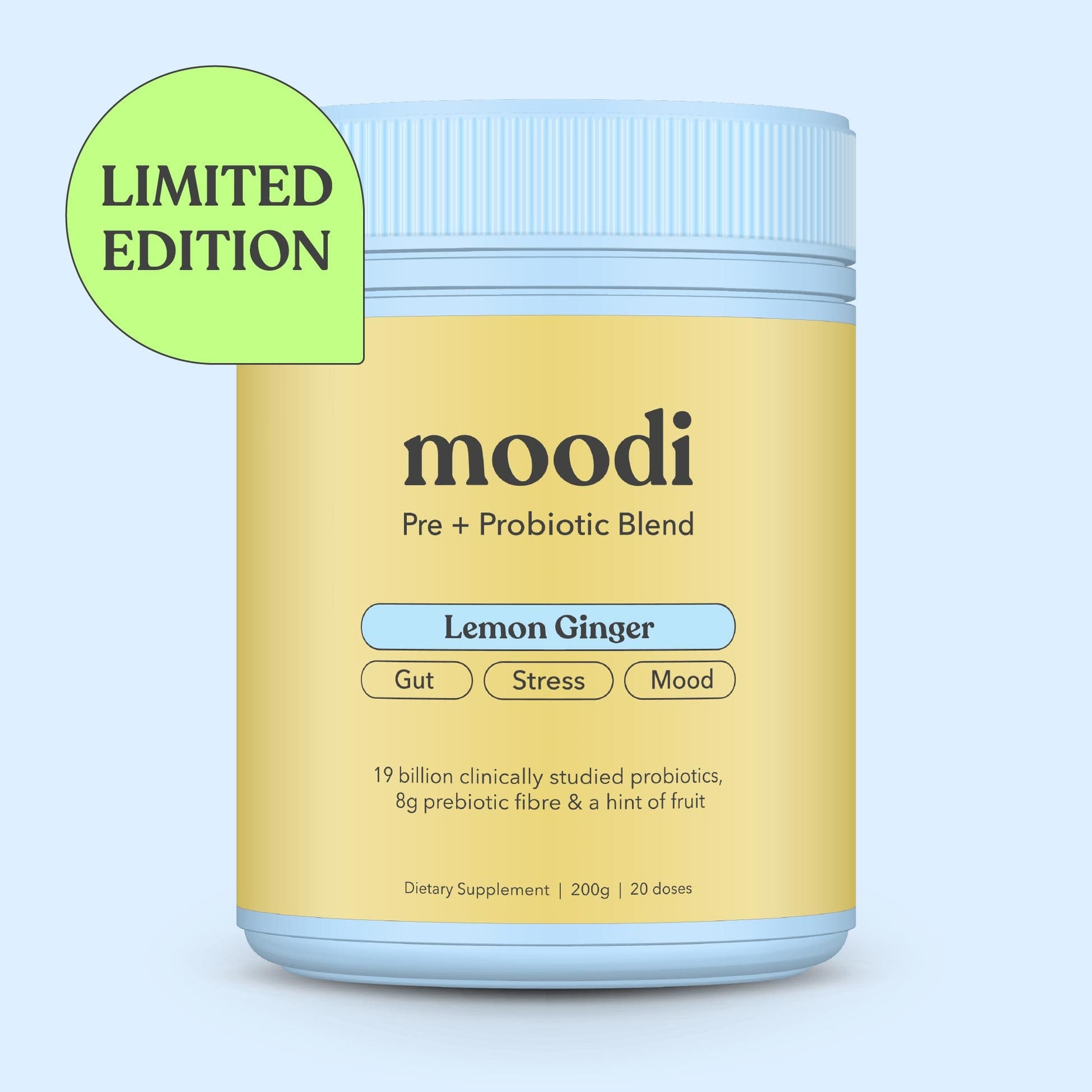 Lemon Ginger - Pre + Probiotic Blend - Moodi