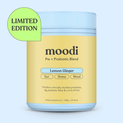 Lemon Ginger - Pre + Probiotic Blend - Moodi