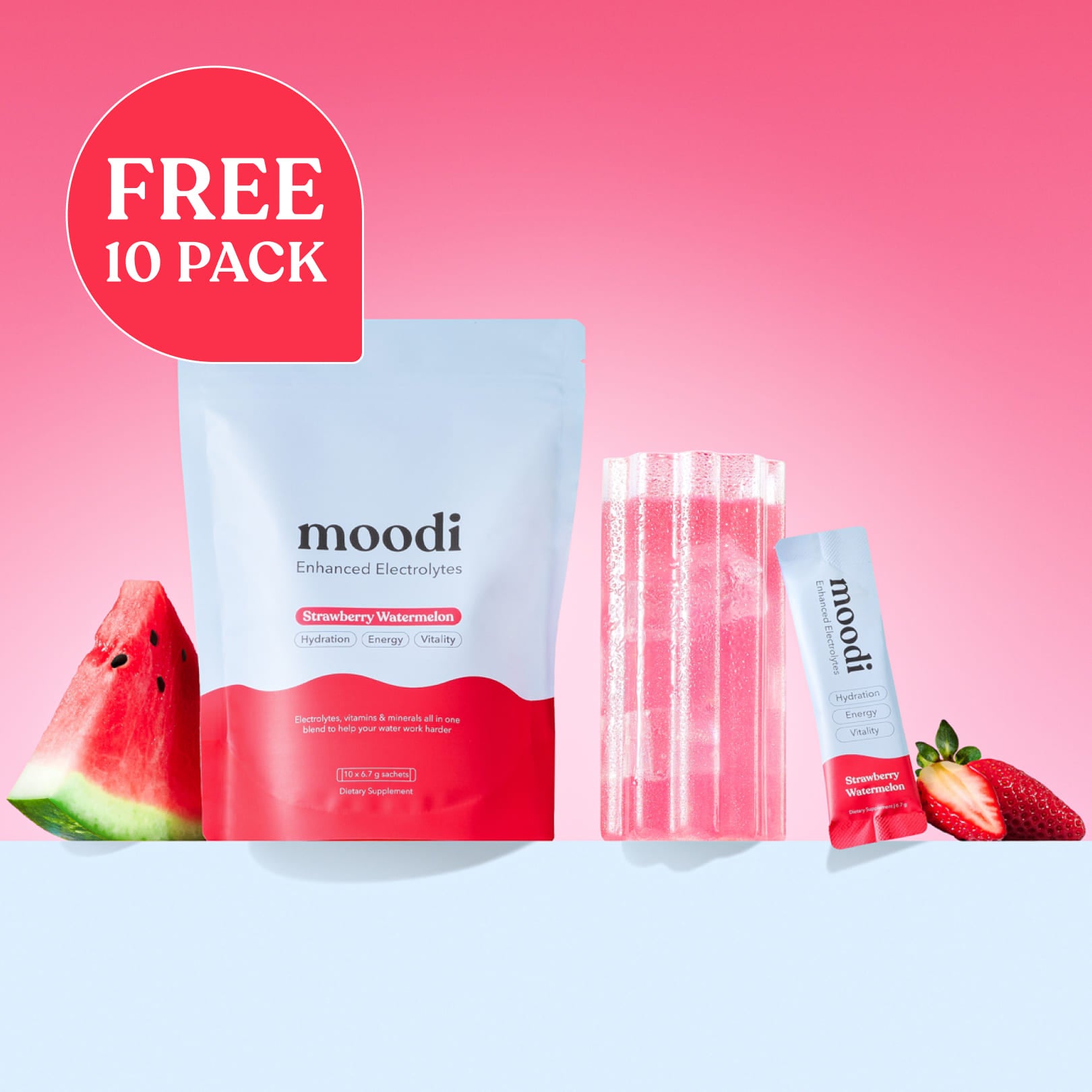 Moodi Strawberry Watermelon Enhanced Electrolytes