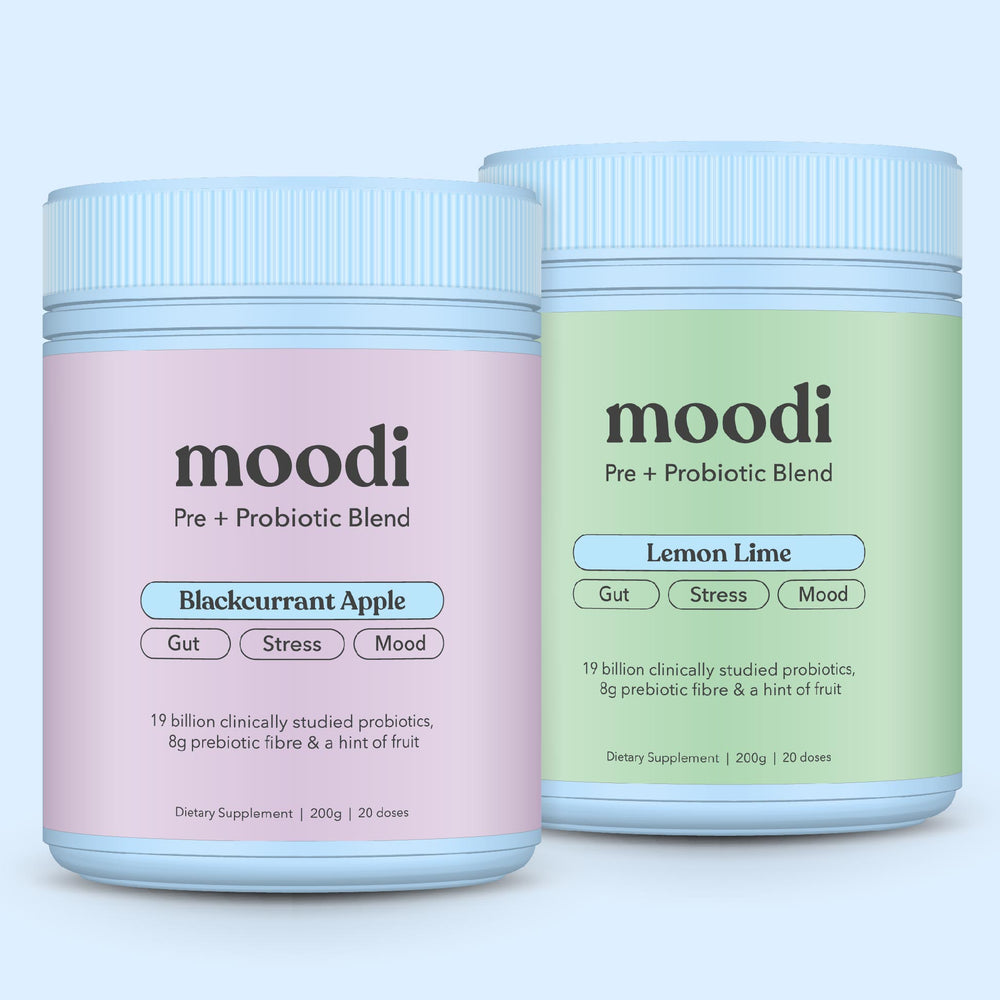 Classic Pre + Probiotic Bundle - For Gut, Stress & Mood - Moodi