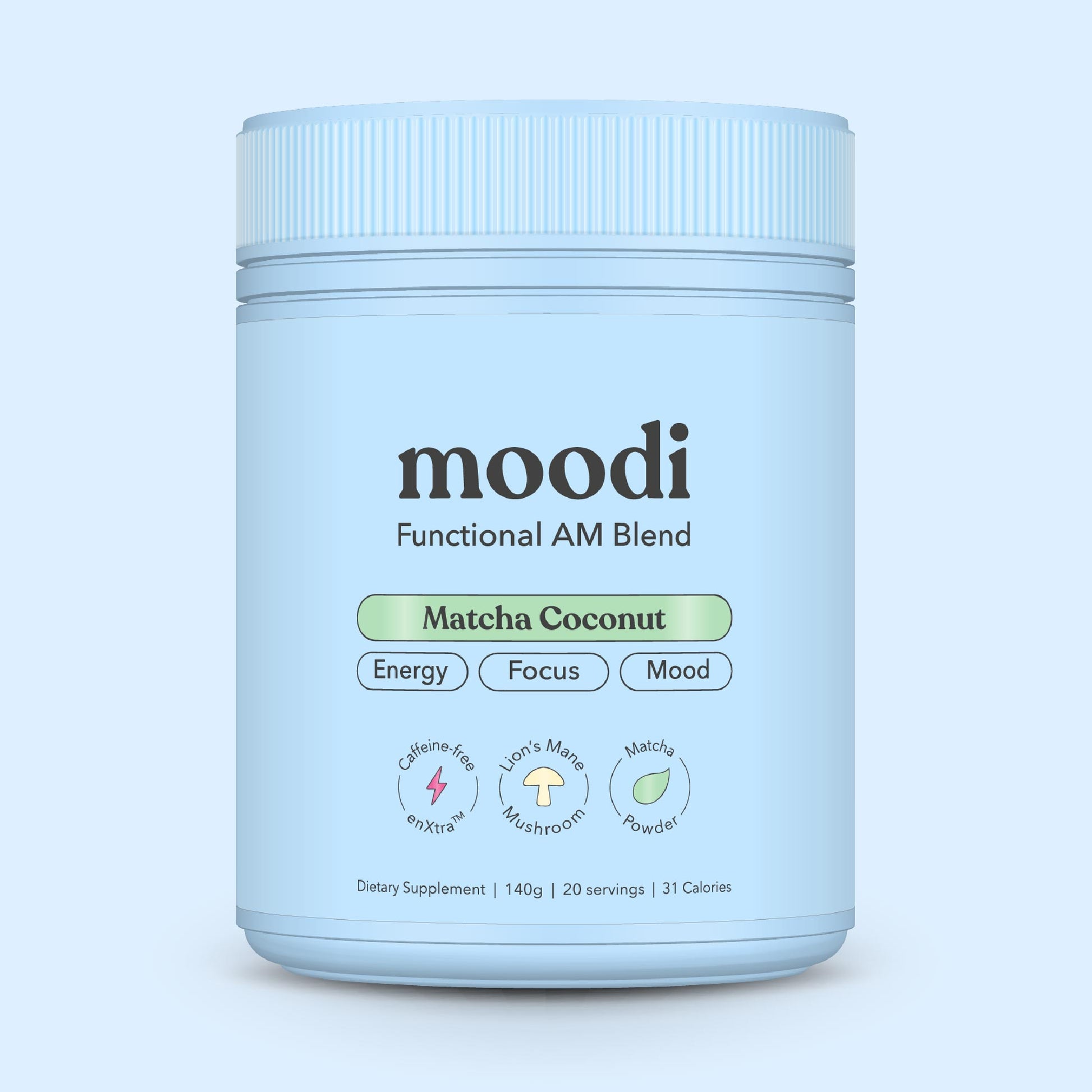 Matcha Coconut - Moodi - Functional AM Blend - For Energy, Focus & Mood
