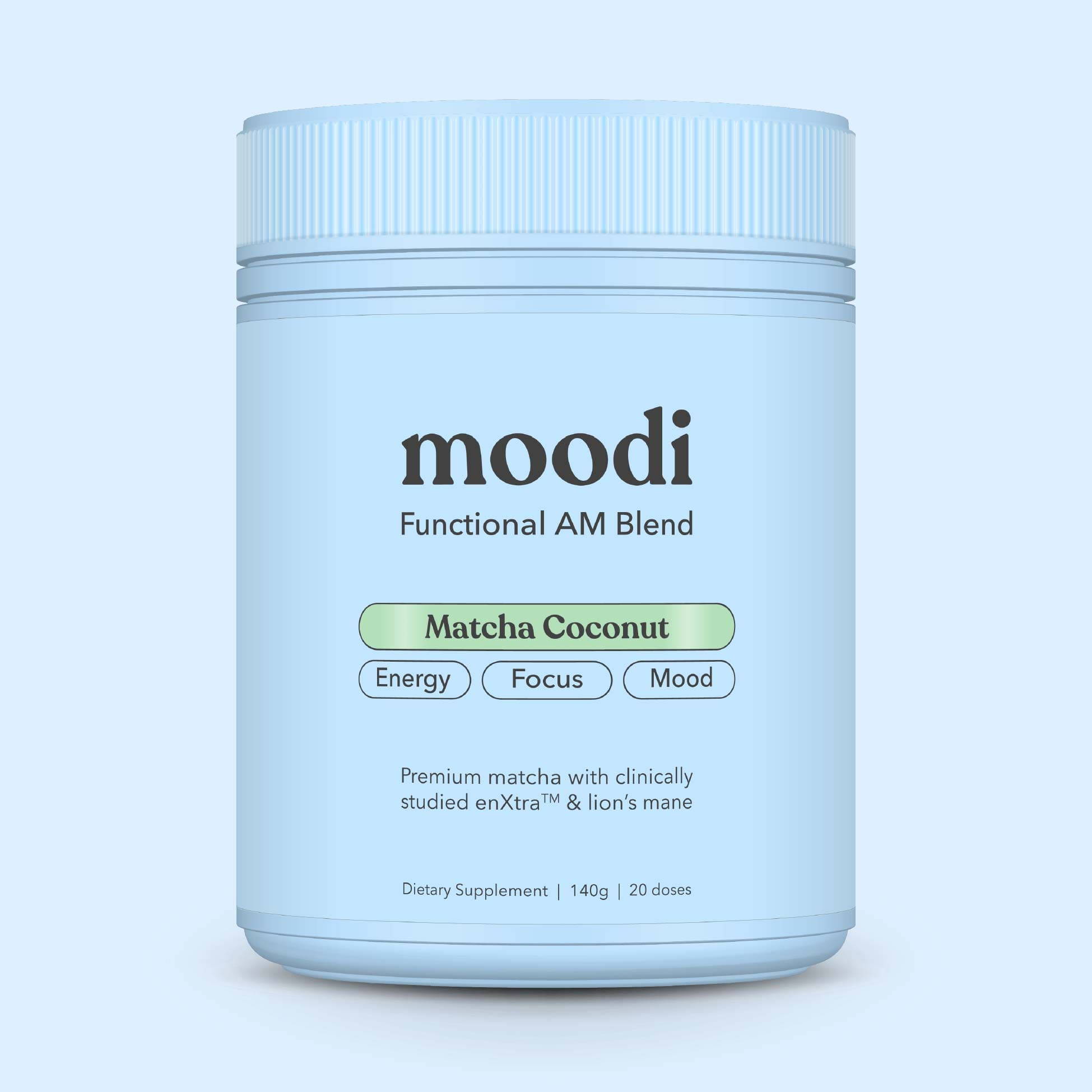 Matcha Coconut - Moodi - Functional AM Blend - For Energy, Focus & Mood