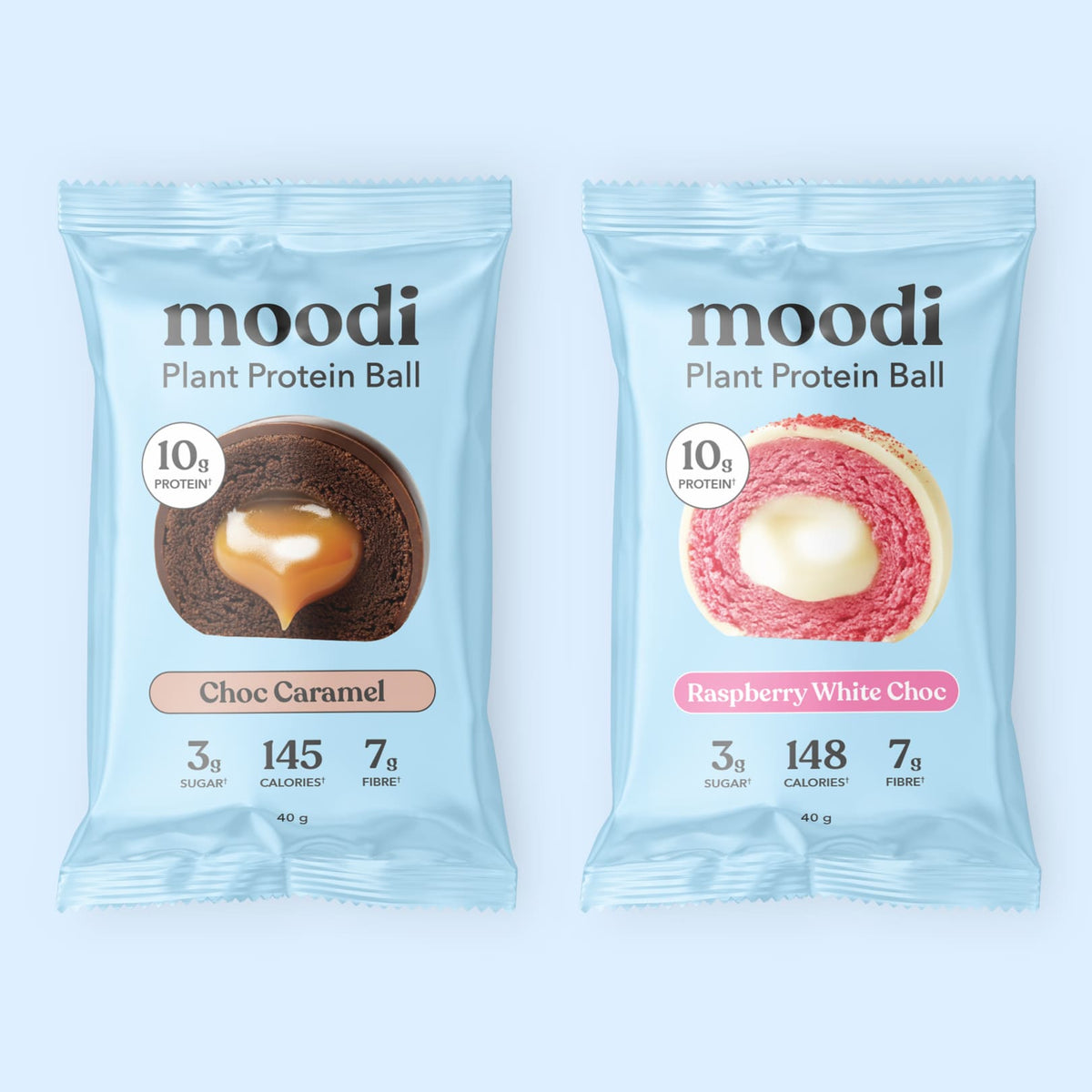 Plant Protein Ball Mixed Pack with Choc Caramel and Raspberry White Choc