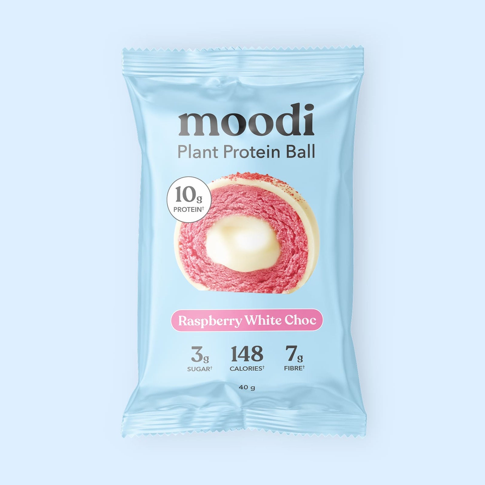 Raspberry White Choc Plant Protein Ball