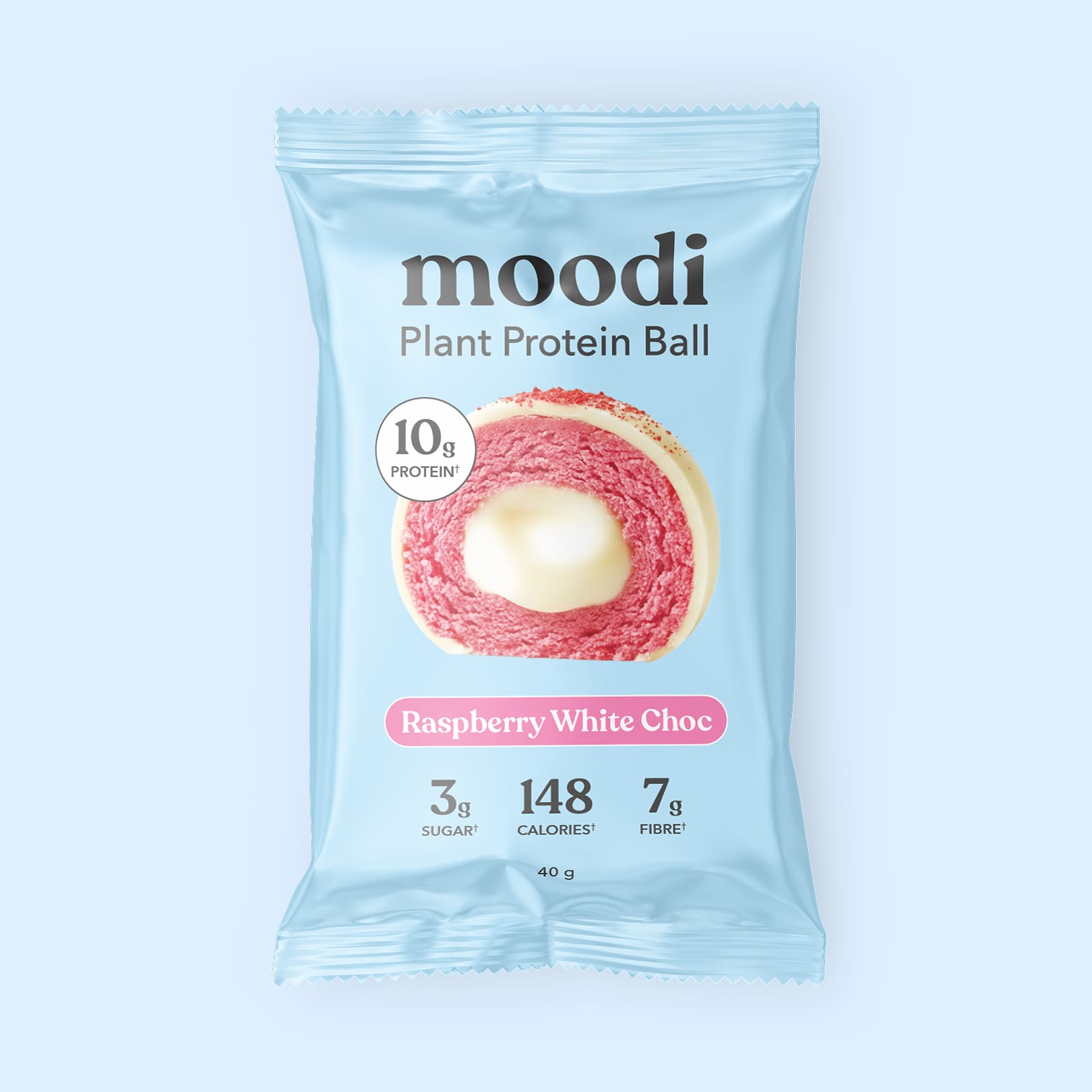 Raspberry White Choc Plant Protein Ball