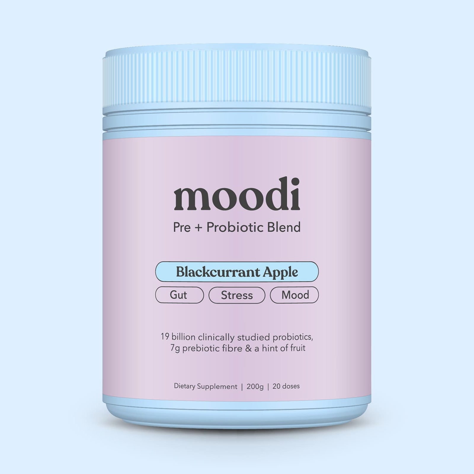Blackcurrant Apple Pre + Probiotic Blend - Moodi - Gut, Stress, Mood