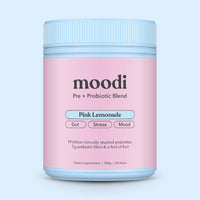 Pink Lemonade - Pre + Probiotic Blend - For Gut, Stress & Mood - Moodi