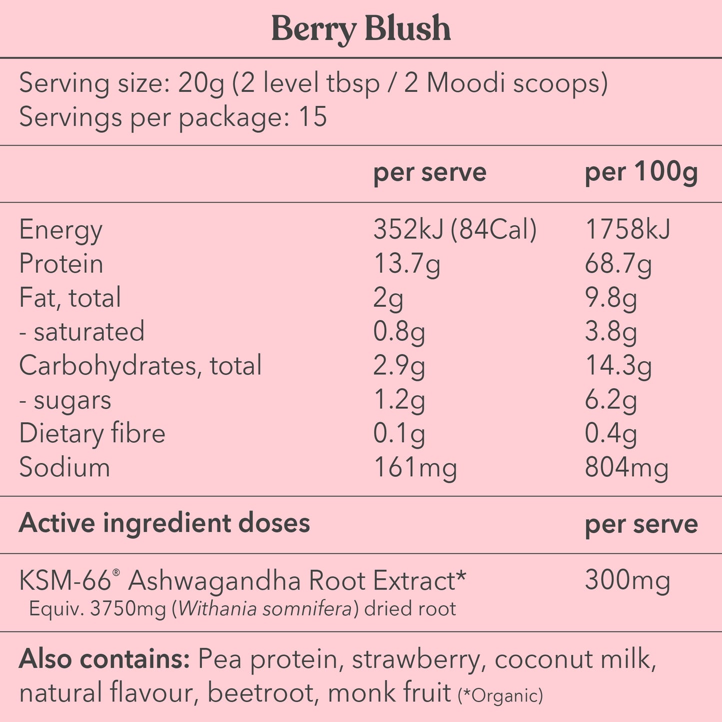 Berry Blush - Functional Protein - Moodi