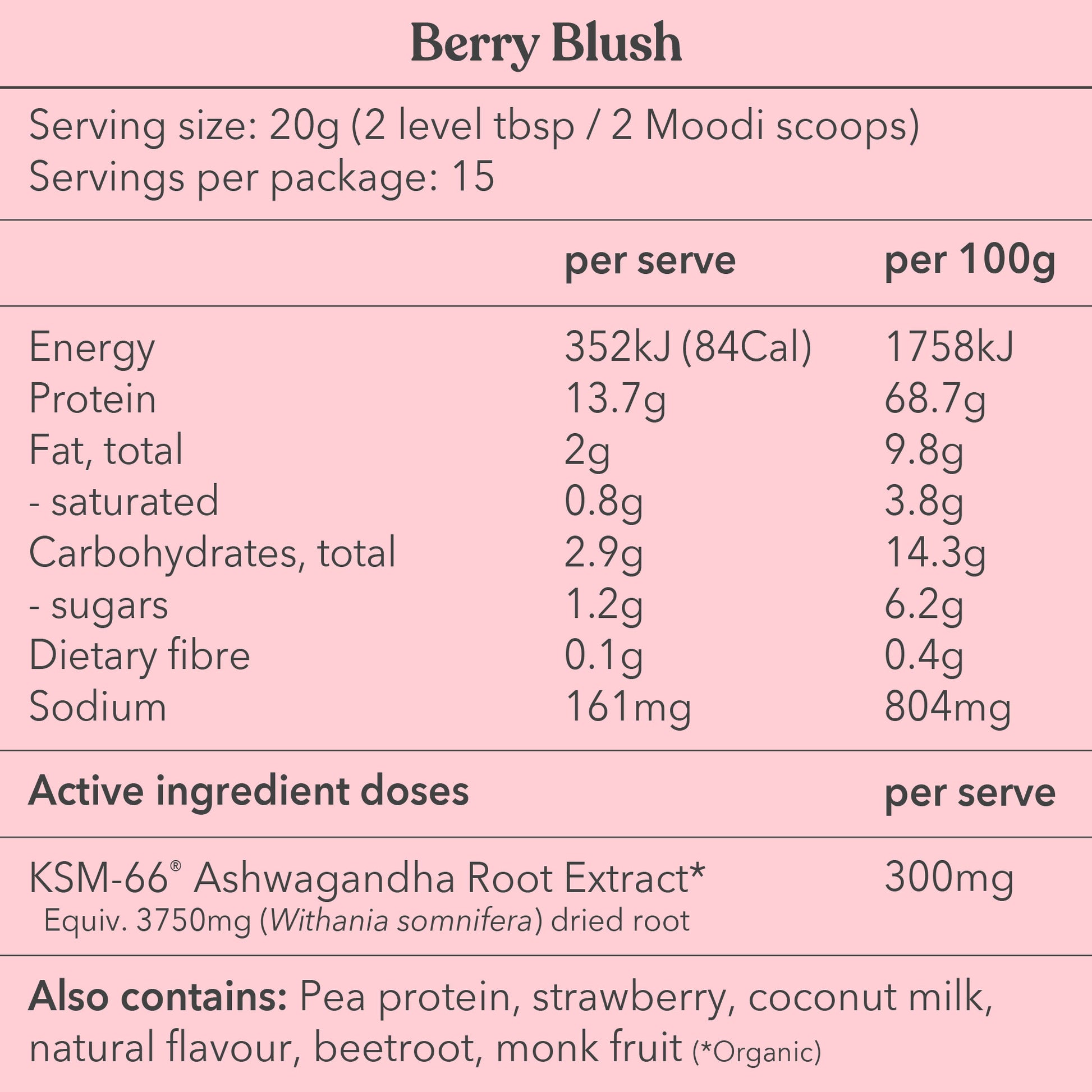 Berry Blush - Functional Protein - Moodi