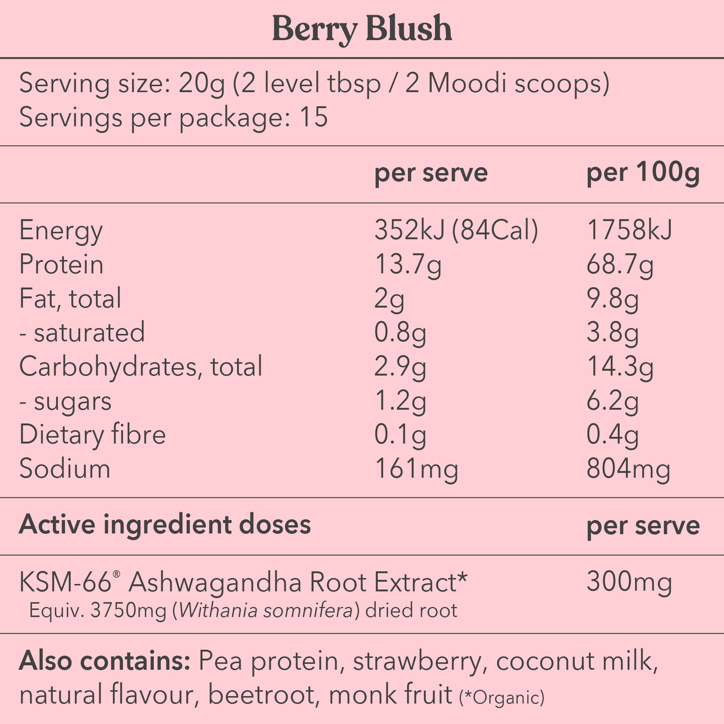 Berry Blush - Functional Protein - Moodi