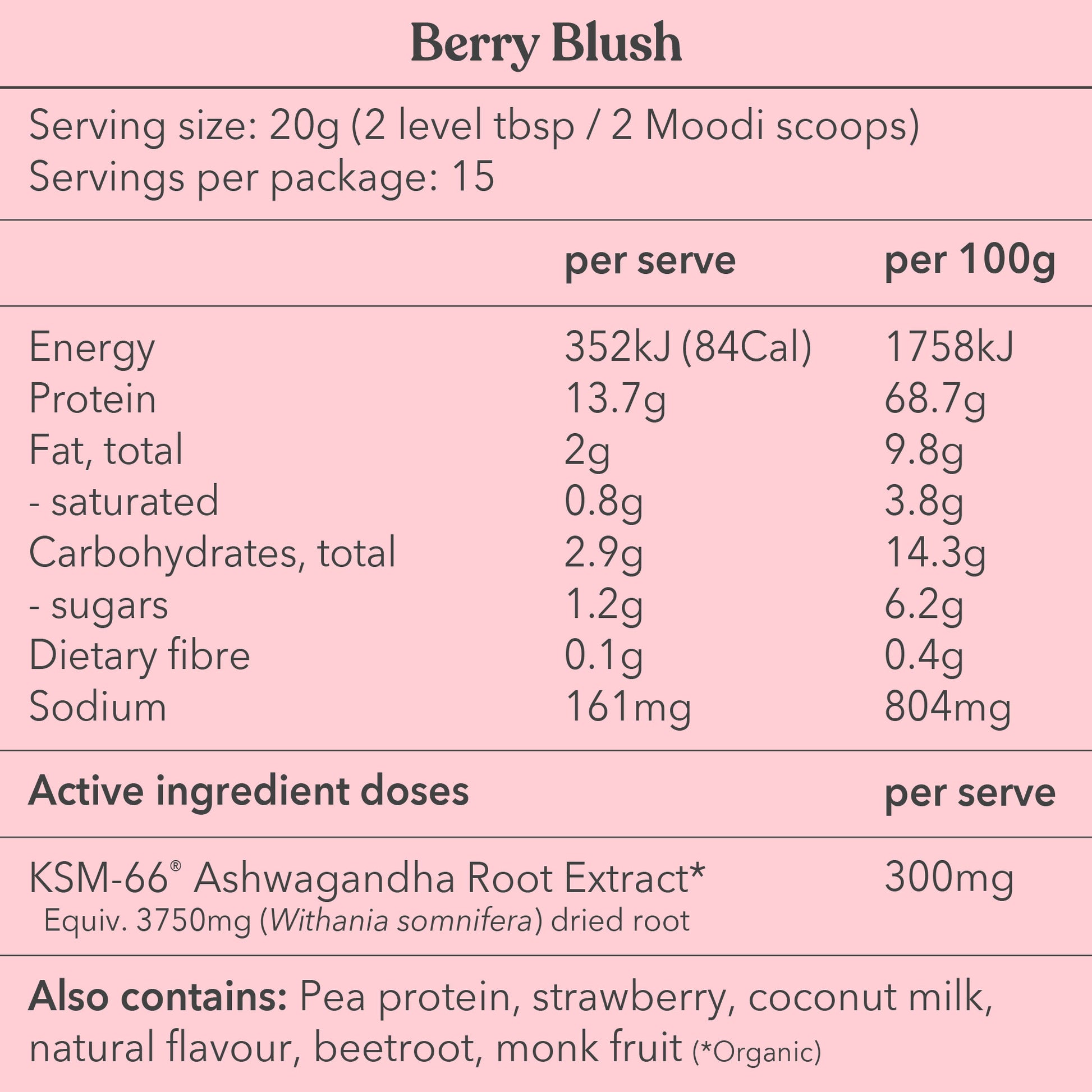 Berry Blush - Functional Protein - Moodi