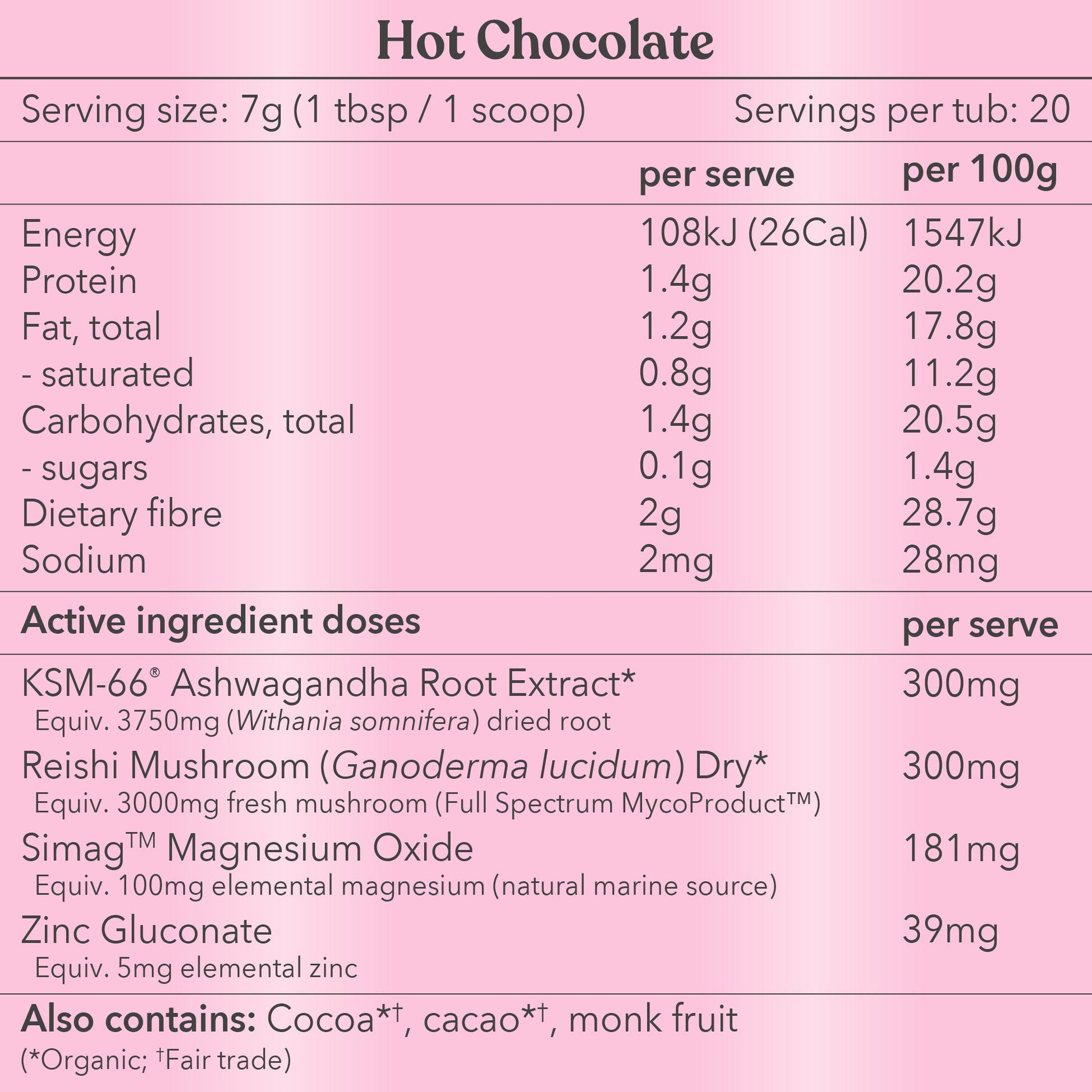Hot Chocolate - Moodi - Functional Latte